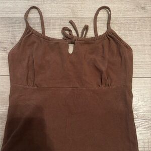 Brown Sleeveless Top